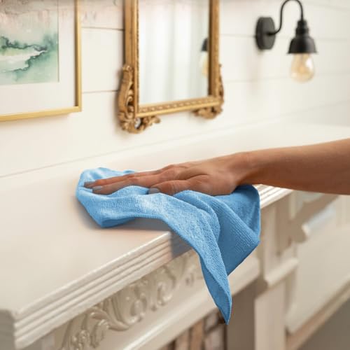 Avalon Towels Microfiber Cleaning Cloths - Pack of 12, 12x12 Inches, Lint-Free & Highly Absorbent