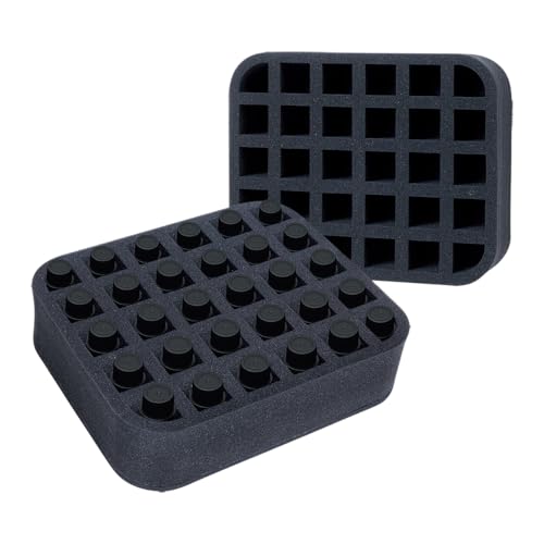 LANDFOBO Black Essential Oils Organizer with Foam Pad, Holds 30 Bottles