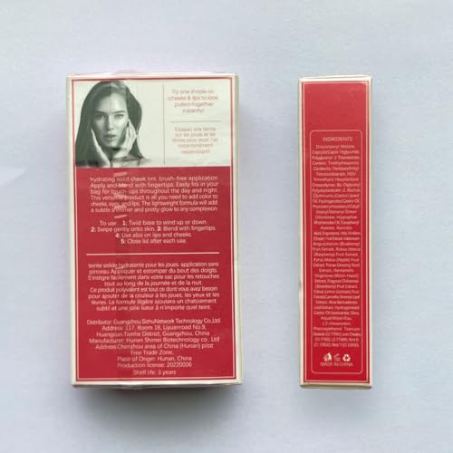 Tiejdhr 3-in-1 Cream Blush Stick - Waterproof Orange Lip, Cheek & Eye Tint
