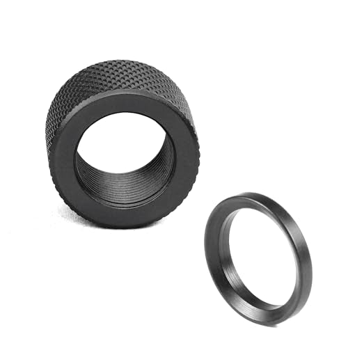 5/8 inch x24 Thread Protector Steel w/ 5/8 inch x24 Crush Washe (5/8x24-Black)