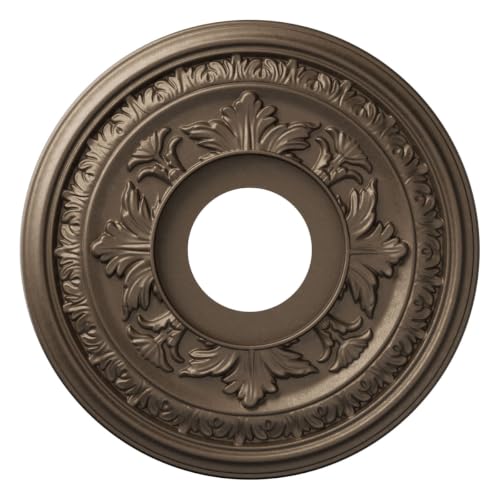 Ekena Millwork 13" OD Thermoformed PVC Ceiling Medallion - UltraCover Satin London Grey