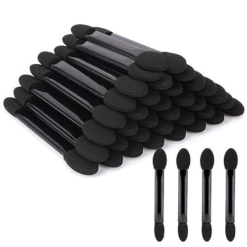 KALIONE 50 Pcs Double-Sided Eyeshadow Sponge Applicator Brushes