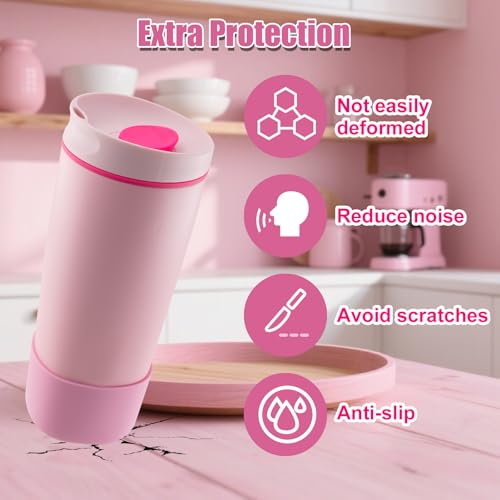 2pcs Silicone Boot for Owala SmoothSip Slider 12oz 20oz, Anti-Slip Protective Sleeve for Owala Coffee Tumbler Travel Mug Cover Base Accessories, BPA-Free