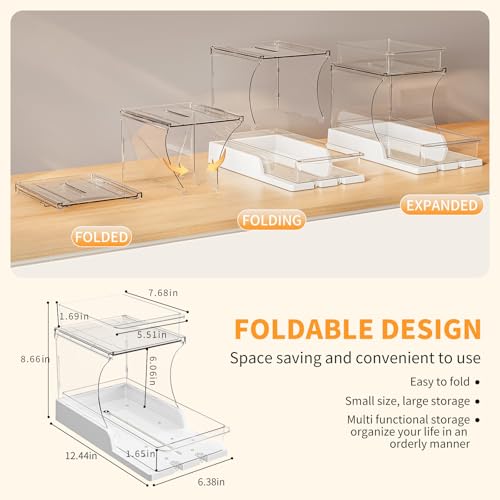 2-Tier Pull-Out Organizer for Kitchen & Bathroom - 1 Pack