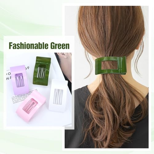 Lawie 8-Piece Flat Hair Clips Acrylic French Hair Barrettes