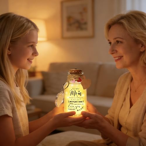 Sentimental Light Up Message Jar for Mom - Warm LED Gift - To My Mom Variation