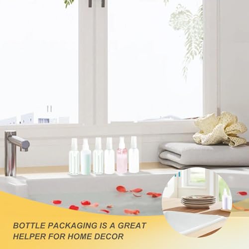 MUUZLL Travel Spray Bottles 2oz 50ml Clear Plastic Fine Mist 6 Pack