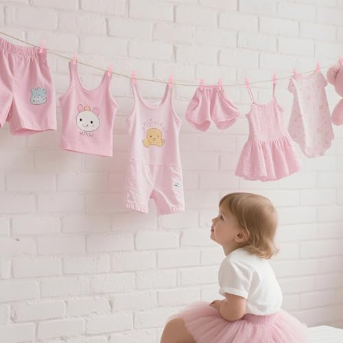 100PCS Pink Mini Clothes Pins - Tiny Clips for Crafts & Photos
