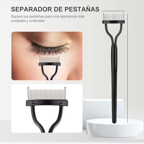 Yinhing Eyelash Comb and Eyebrow Brush with Stainless Steel Needles