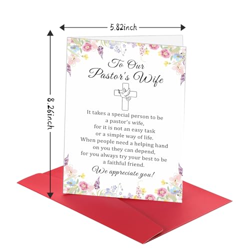 Pastor Wife Appreciation Thank You Card Christian Gift