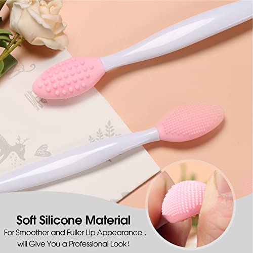 KSK Silicone Lip Scrub Brush Tool - Double-Sided Exfoliating Scrubber