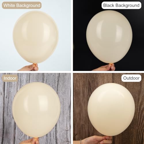 129-Piece Sand White Balloon Arch Garland Kit - Boho Party Decorations