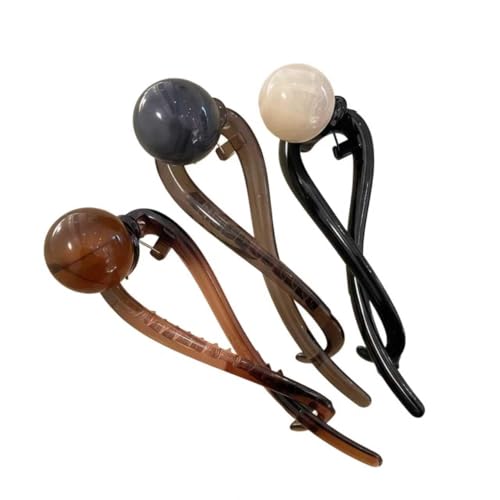 Vintage Pearl Banana Clips Set - 3Pcs French Twist Hair Clips