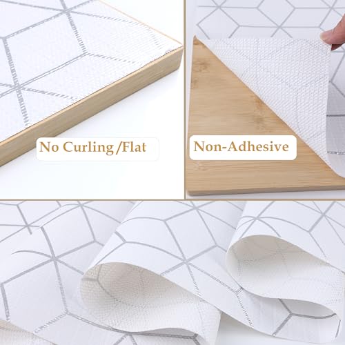 GMCOZY Non-Adhesive Shelf Liner, 15" x 20' Waterproof Cabinet Drawer Mat