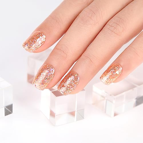Imtiti Clear Nude Glitter Gel Nail Polish 0.5 fl oz UV LED Soak Off