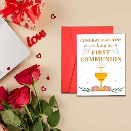 First Communion Card for Boys & Girls - Blessings & Good Wishes