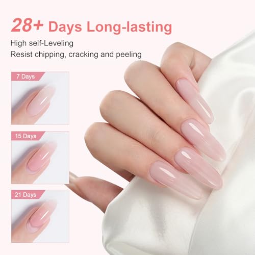 GAZEPLUS White Hard Gel 56g - 10-in-1 Builder Gel for Nail Extension and Strengthening
