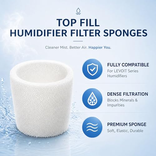 50-Pack Replacement Humidifier Filters for Levoit Models