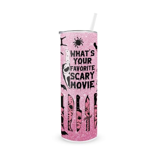 Horror Movie Tumbler 20oz Stainless Steel Ghost Face Water Bottle Gift