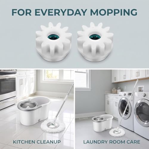 2PCS White Mop Pedal Replacement Gear Kit for OCedar Spin Mop Buckets