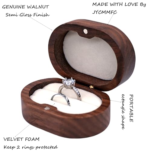 Handmade Wooden Ring Box for Engagement or Wedding - Rustic Design