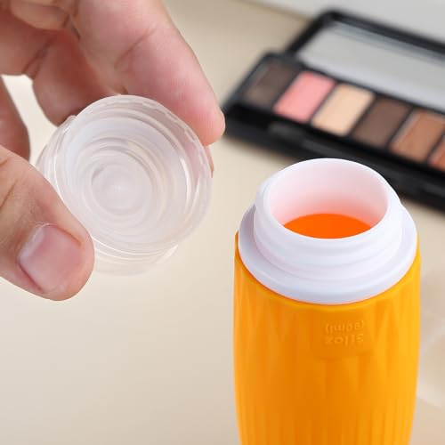 Gemice Silicone Travel Bottles for Toiletries - 3oz TSA Approved Refillable Leak Proof Containers 4 Pack