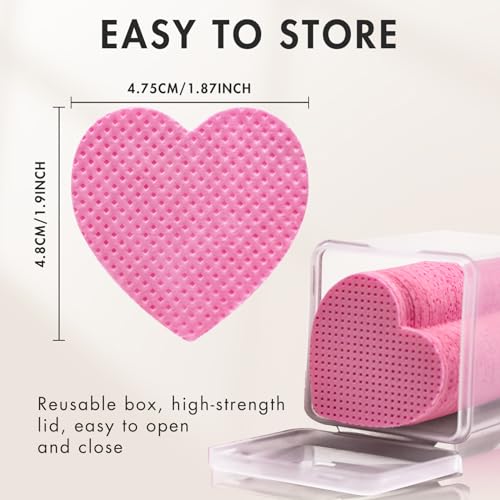 Embagol Lint Free Eyelash Extension Glue Wipes 200 PCS Pink