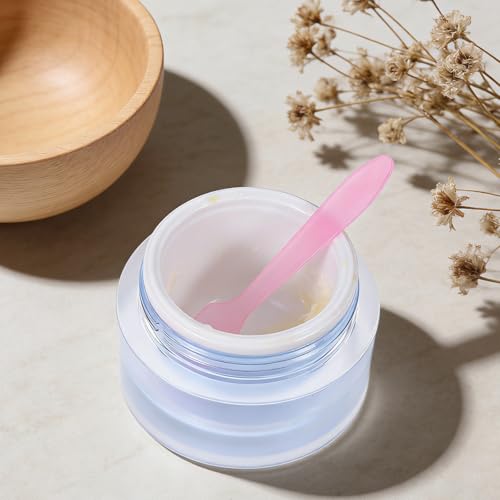 15 Pcs Mini Makeup Spatula Set Reusable Pink Plastic Cosmetic Scoops