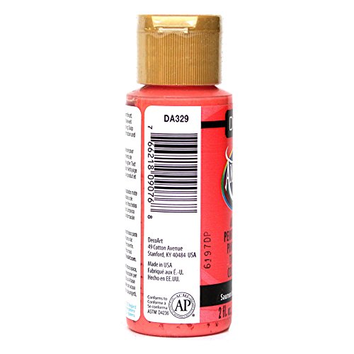 DecoArt Americana Acrylic Matte Paint - Bright Salmon, 2 Fl Oz (Variation)