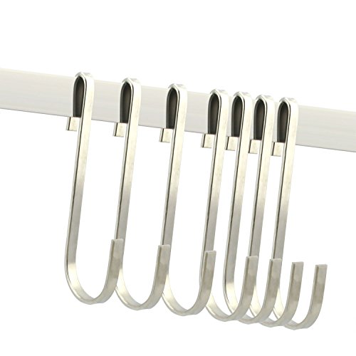 RuiLing Stainless Steel S Hooks for Pots and Pans - Set of 10