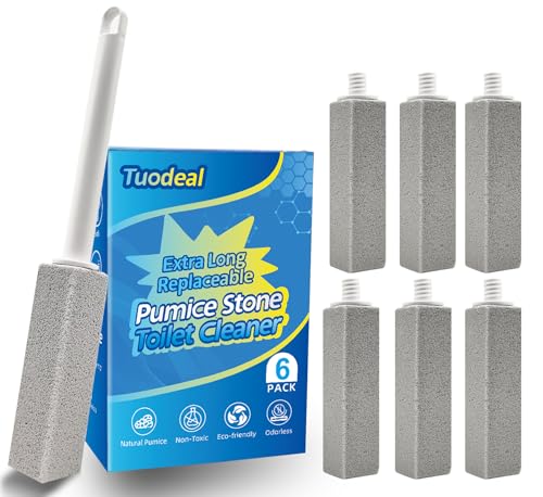 Pumice Stone Toilet Bowl Cleaner with Long Handle - Eco-Friendly Stain Remover