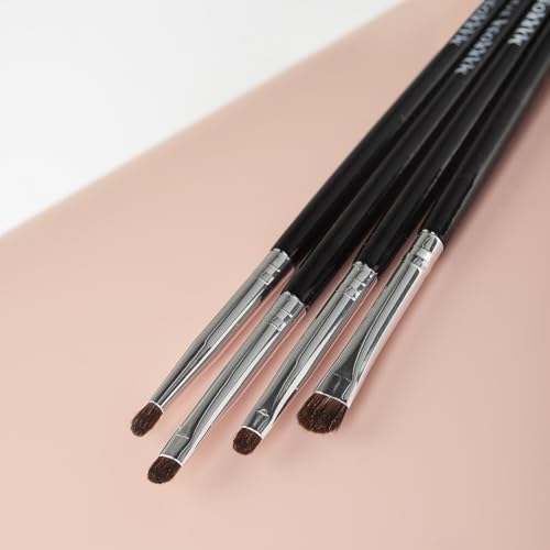 MARROSA Small Eyeshadow & Eyeliner Makeup Brushes Set with Natural Pony Hair