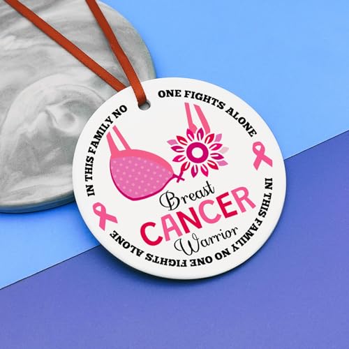 Breast Cancer Awareness Ceramic Ornament Survivor Keepsake Christmas Gift