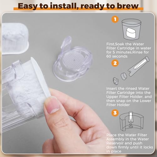 Buhobha Tall Water Filter Holder with 2 Filters for Keurig Coffee Makers