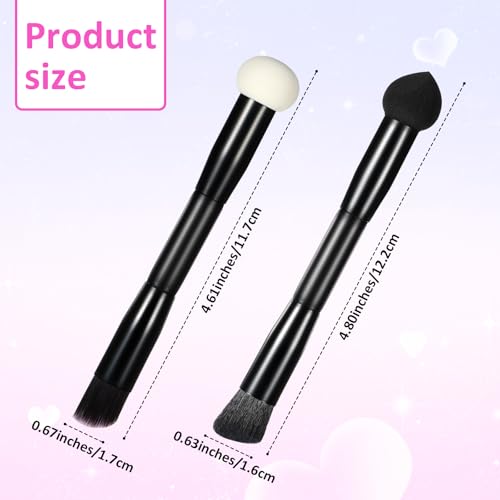 Qianyu Dual-Ended Hairline Powder Brush 2-in-1 Root Touch Up Sponge Tool
