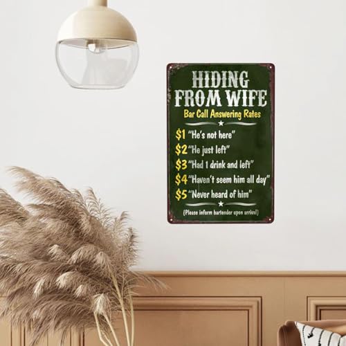 Funny Retro Metal Sign for Home & Bar Decoration - 8x12 inch