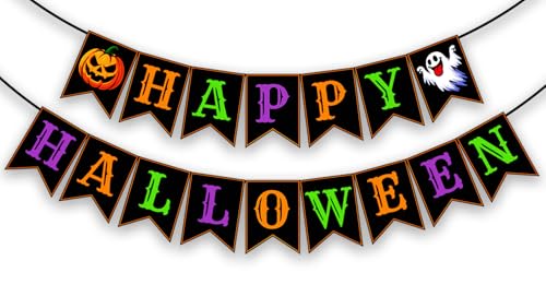 Happy Halloween Banner, Thick Cardstock Party Decoration Supply
