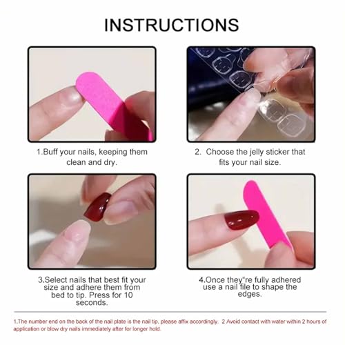 Rainbow Press on Nails Short Square Colorful Stripes Glossy Fake Nails 24Pcs