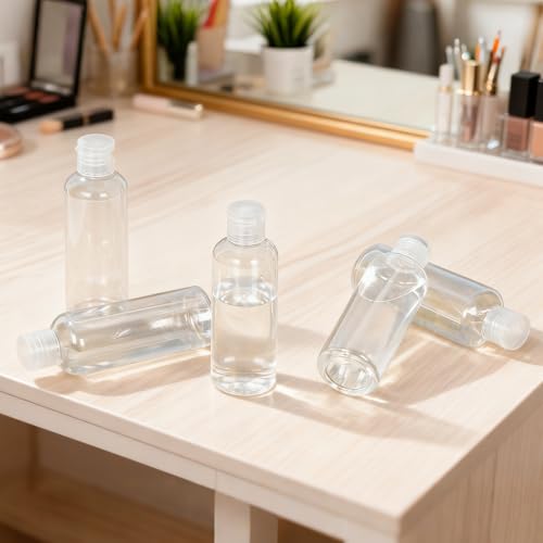 Yamlnke 2-Pack Clear Travel Toiletry Bottles 3.4oz TSA Approved