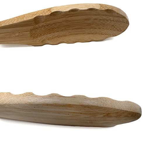 Norpro 12-Inch Bamboo Kitchen Tongs - Heat-Resistant Serving Utensil