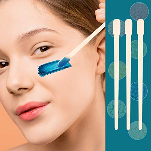 JANYUN 200 Pcs Wooden Eyebrow Waxing Sticks 3.5 Inch Birch Applicators