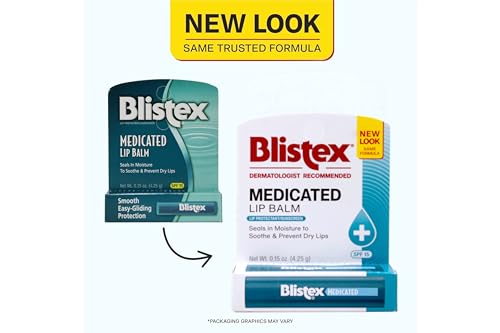 Blistex Medicated Lip Balm, SPF 15, 0.15 Ounce
