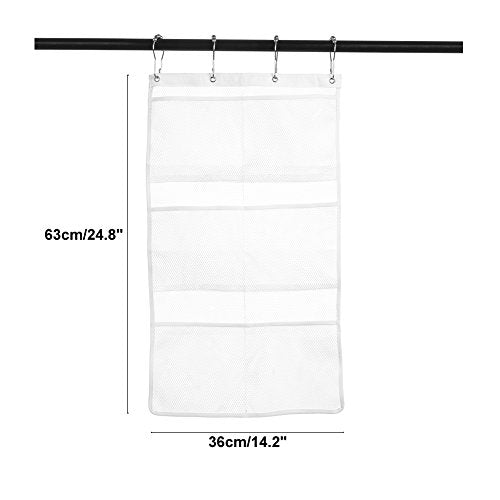 Bsagve 2 Pack Mesh Shower Caddy Organizer with 6 Pockets for Bath Toys