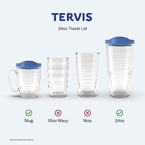 Tervis Travel Lid for 24oz Tumblers & 16oz Mugs, Elderberry Wild, 2-Pack