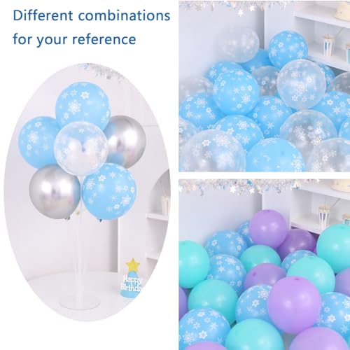 50PCS 12-Inch Clear Snowflake Balloons for Winter Parties