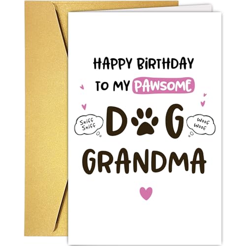 Cute Dog Grandma Birthday Card - Sweet Card for Grandmother