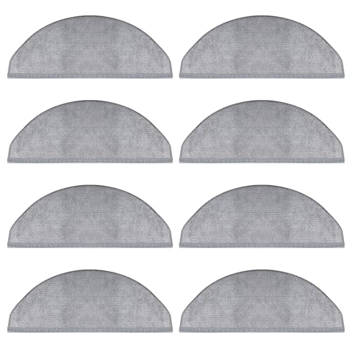 8 Pack Mop Pads for Roborock Q10 X5/X5+ - Washable Microfiber
