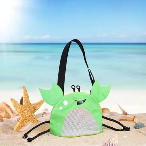 Kids Crab-Shaped Mesh Beach Bag with Adjustable Strap