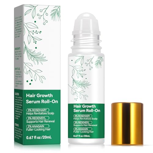 KITNOBLIS Hair Growth Serum Roll-On with Rosemary, Redensyl & AnaGain, 20 ML