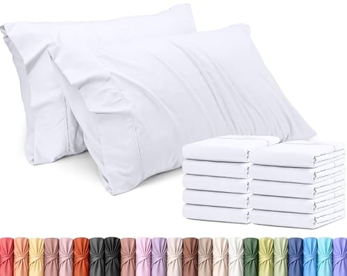 Utopia Bedding Standard Pillow Cases Set of 4 - Ultra Soft Microfiber, 20x26 Inches, White